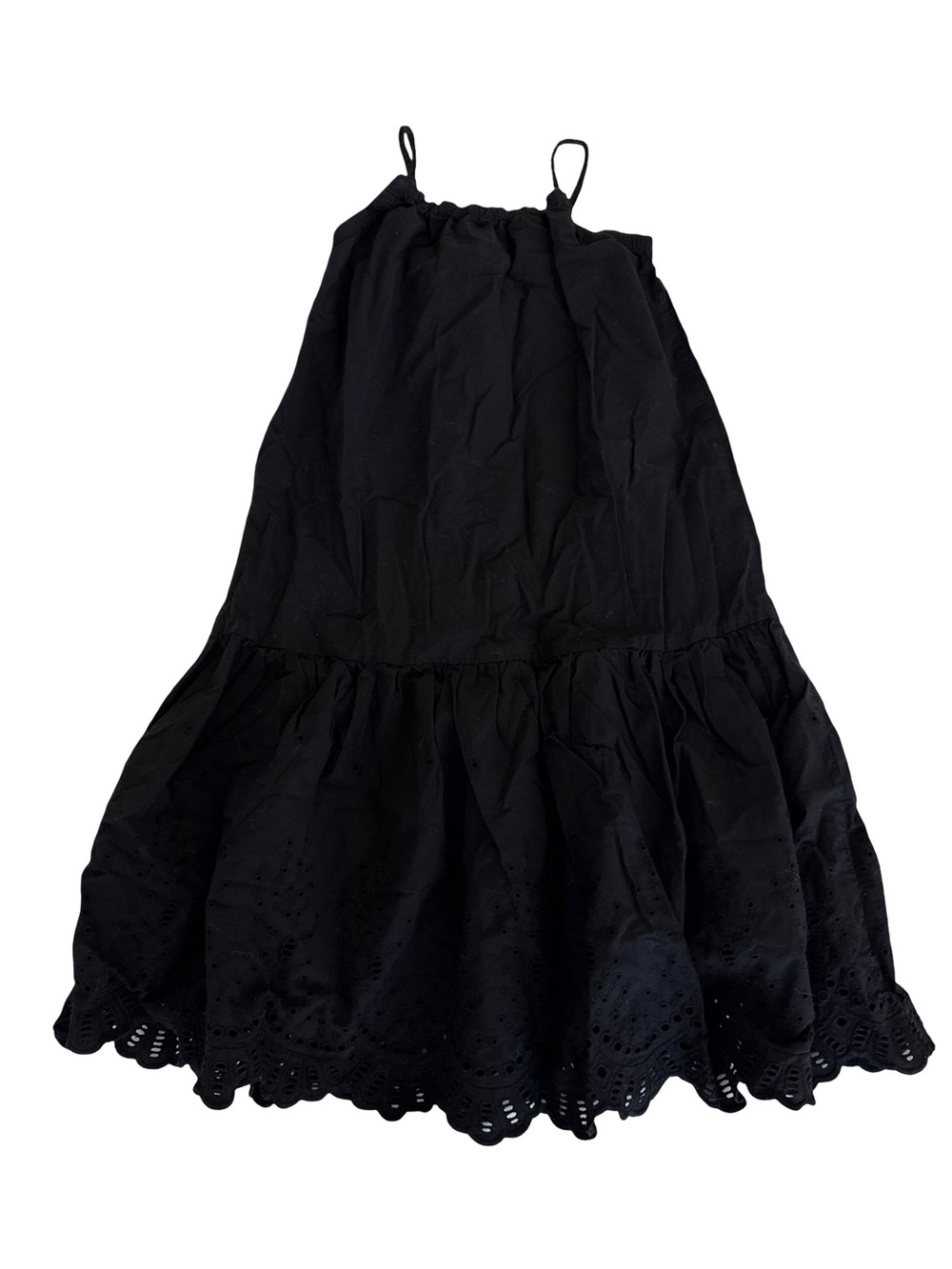 H&M Black Eyelet Tiered Spaghetti-Strap Dress for Kids